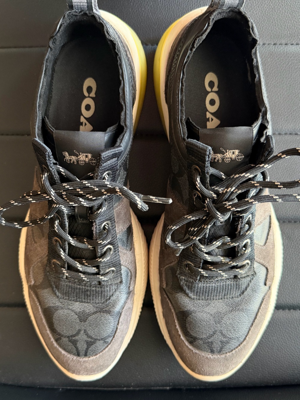 Coach Men's Citysole Runner Charcoal Suede Sneakers